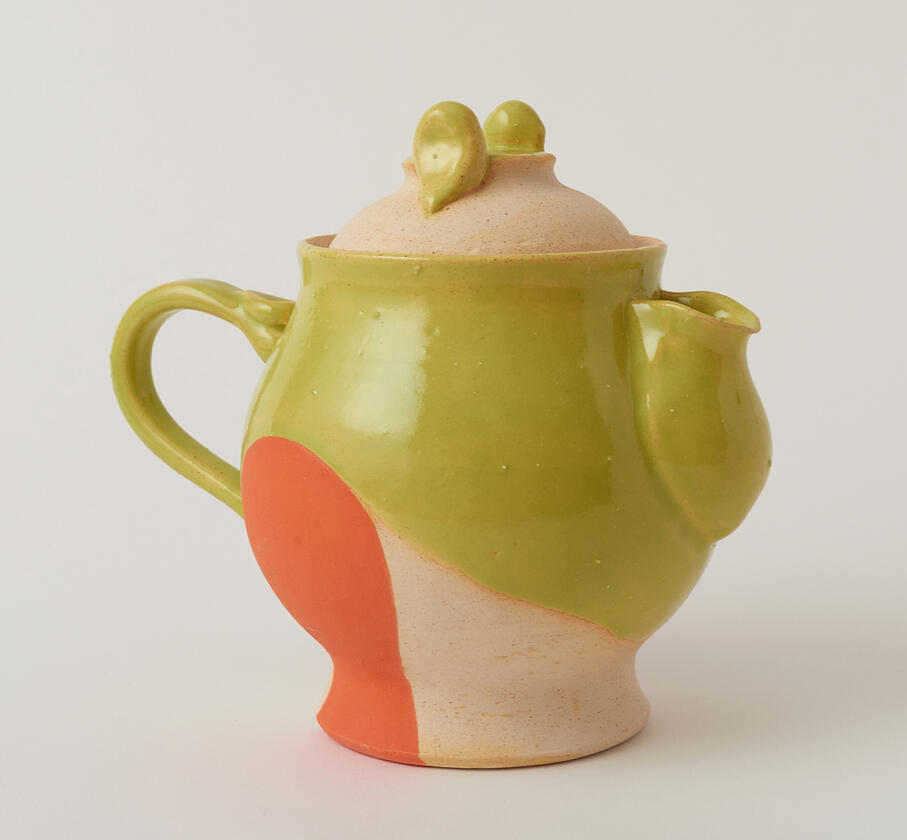Green Teapot, ceramic, 2023